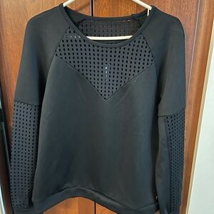 Fabletics Black Mesh Sweatshirt